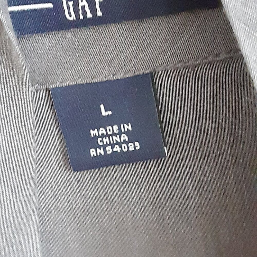 Beautiful Grey Silk/ Cotton Tie Front Blouse sz L - Picture 7 of 9